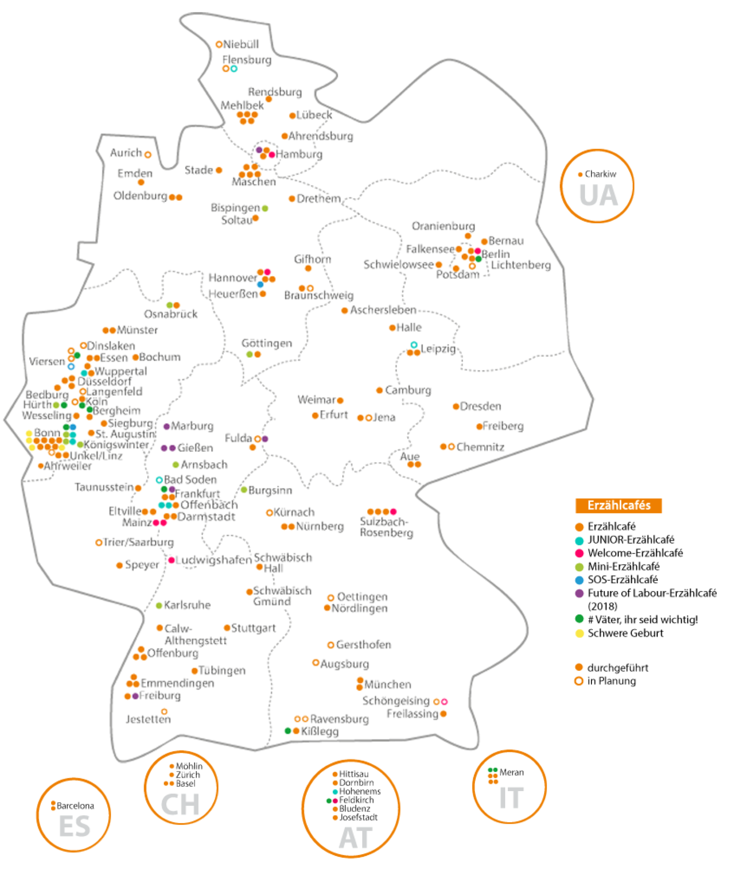 Alle Erzählcafes in der Übersicht